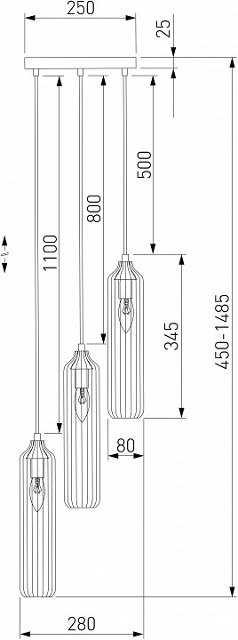 Подвесной светильник Eurosvet Siesta 50252/3 хром - 3