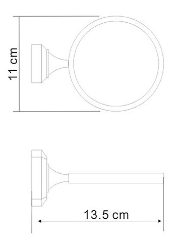 Держатель щетки для унитаза WasserKraft Oder хром K-C173 - 1
