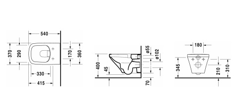 Унитаз подвесной Duravit DuraStyle с крышкой, белый (2551090000) - 3