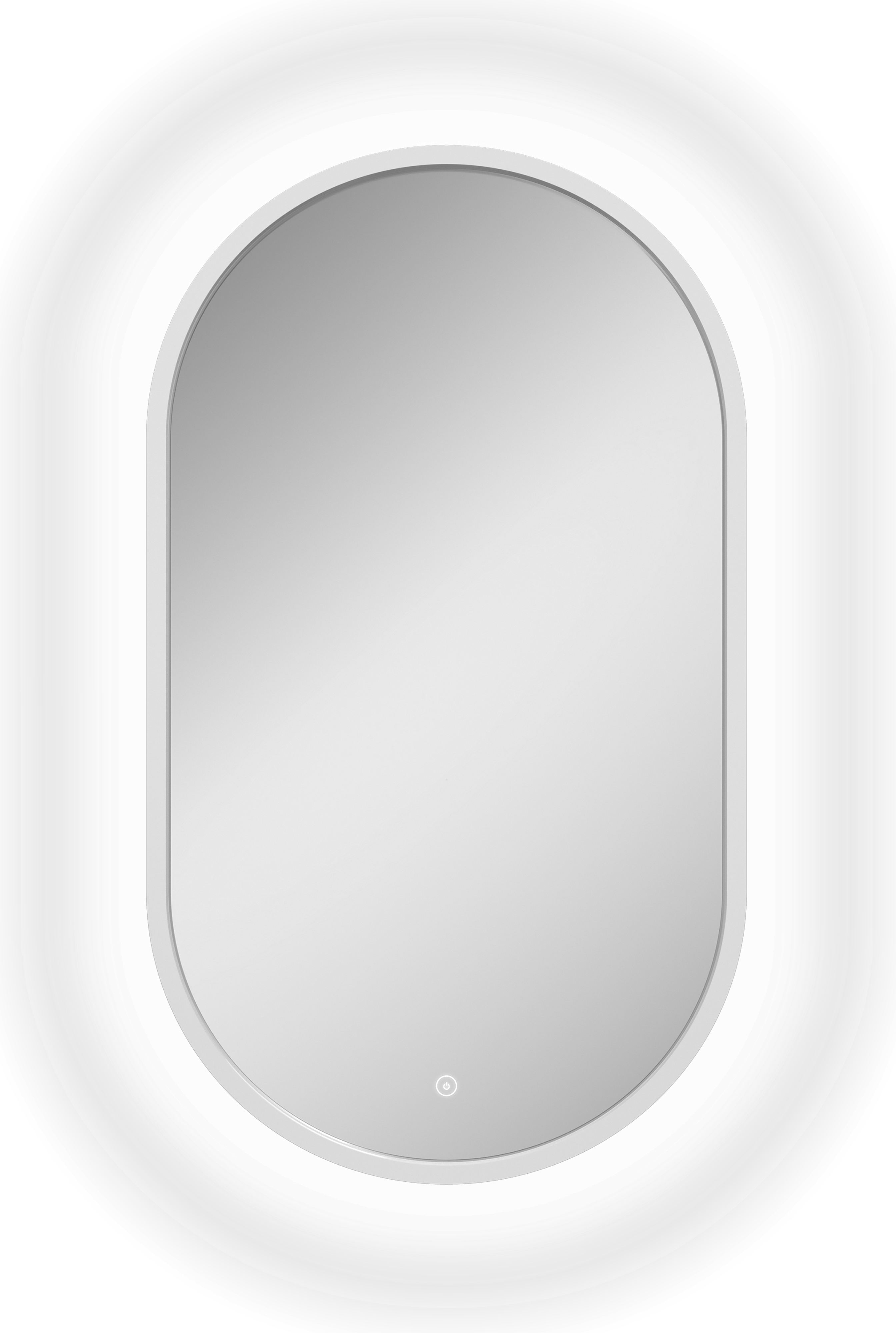 Зеркало DIWO Казань 45 белое, с подсветкой сенсорной, овальное, белое, изМДФ, в современном стиле ЗЛП1722 - 9