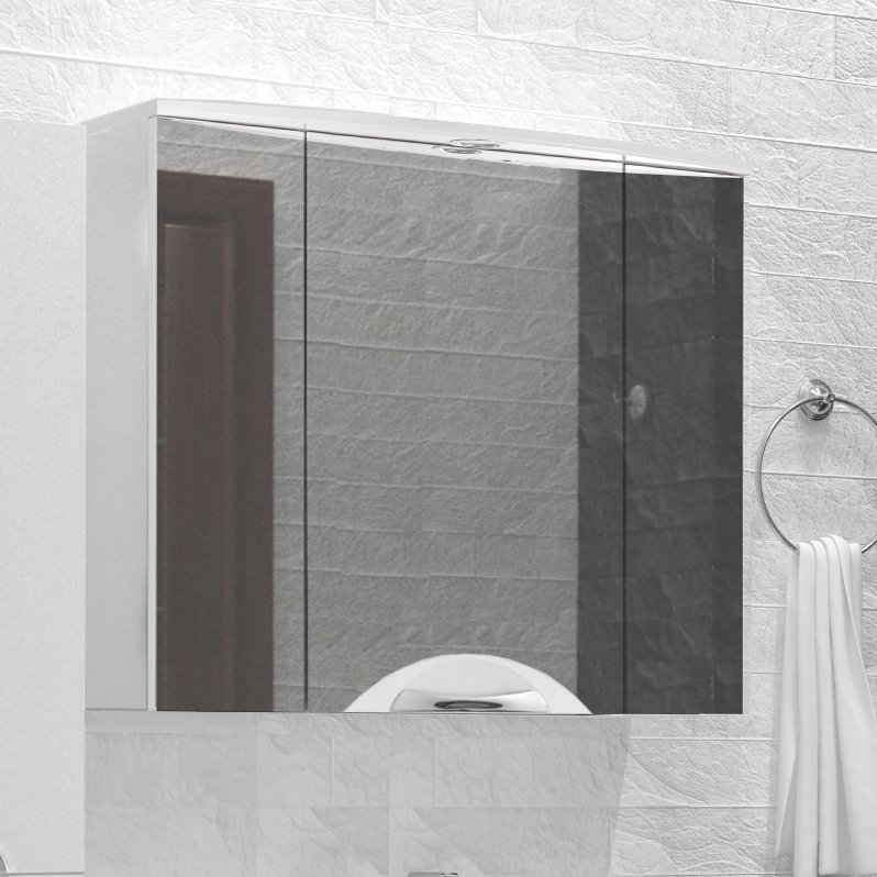 Зеркало-шкаф Style Line Жасмин-2 80/С Люкс, белый ЛС-000010036 - 0