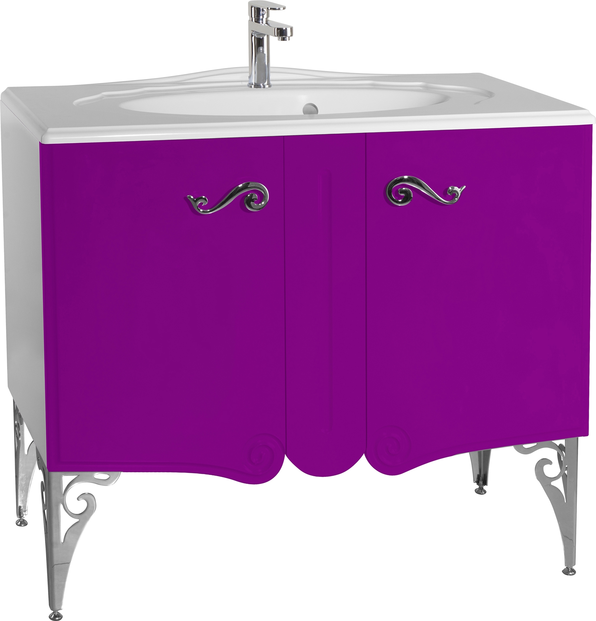 Мебель для ванной Bellezza Эстель 90 фиолетовая - 1