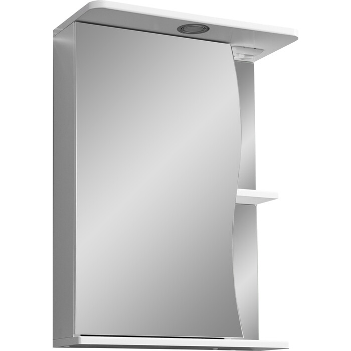 Зеркало-шкаф Polar Волна Верея 55 L с подсветкой белый SP-00000040 - 0