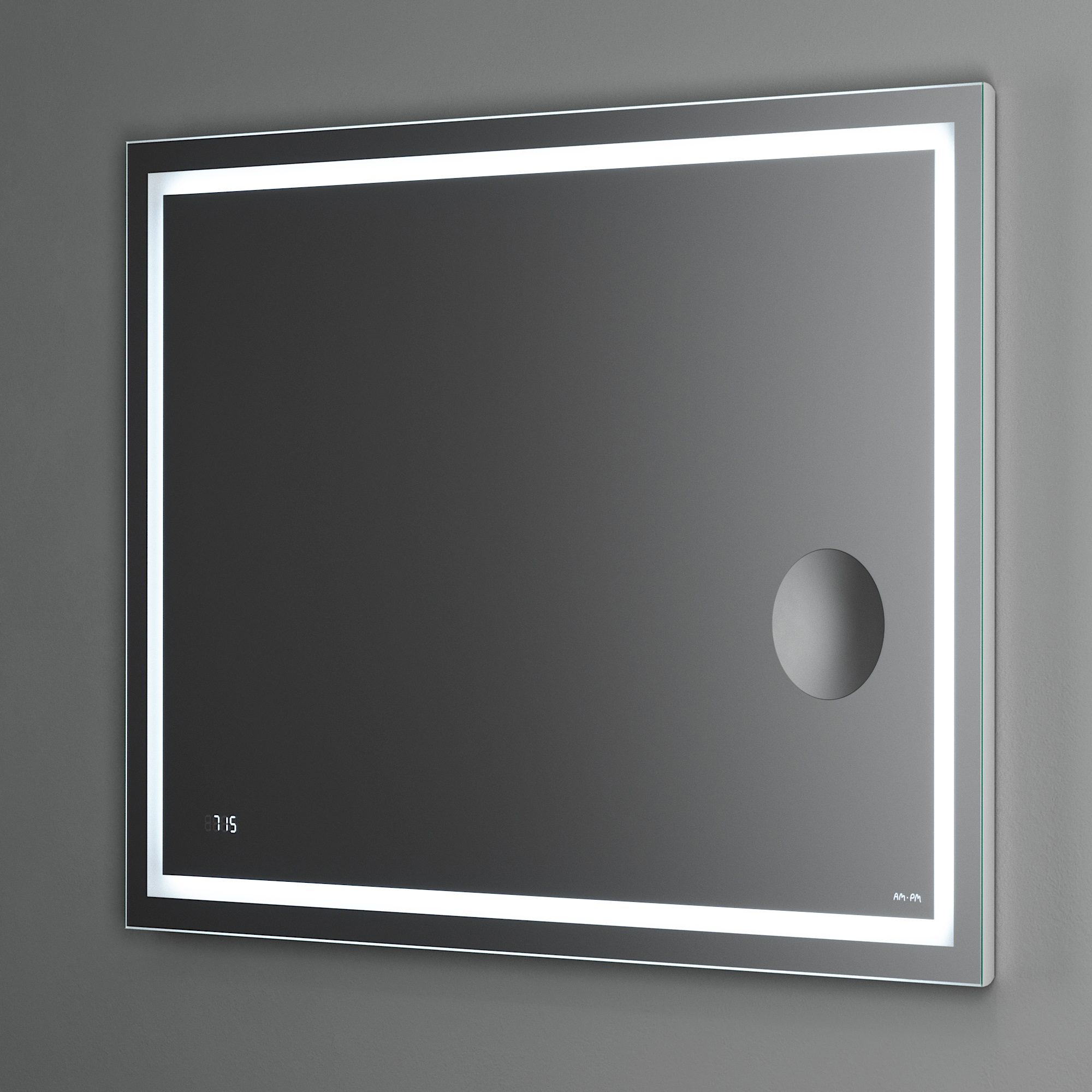 Зеркало AM.PM Gem 100 с LED-подсветкой, часами и косметическим зеркалом M91AMOX1003WG - 3