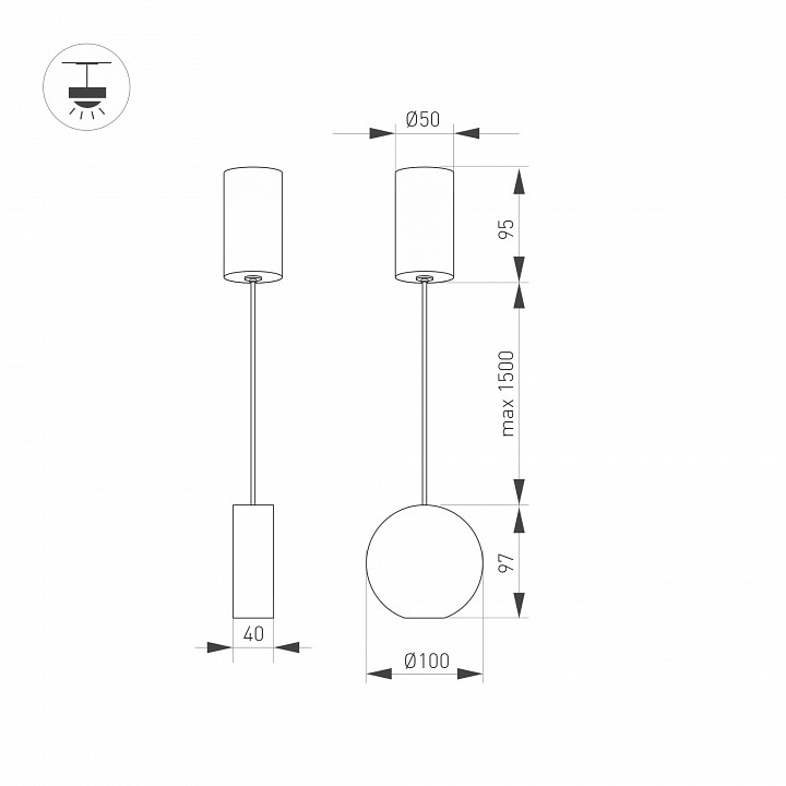 Подвесной светодиодный светильник Arlight SP-Elementa-Roll-R100-9W Day4000 032768 - 5