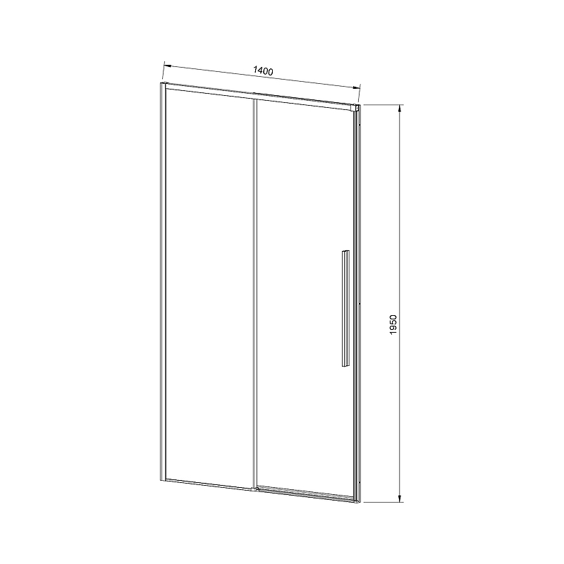 Душевая дверь Vincea Slim-N 140 черная стекло прозрачное VDS-4SN140CLB - 1
