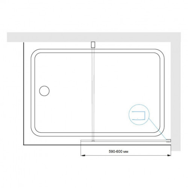Шторка на ванну RGW Screens SC-050B 60x150 профиль черный стекло прозрачное 351105006-14 - 3