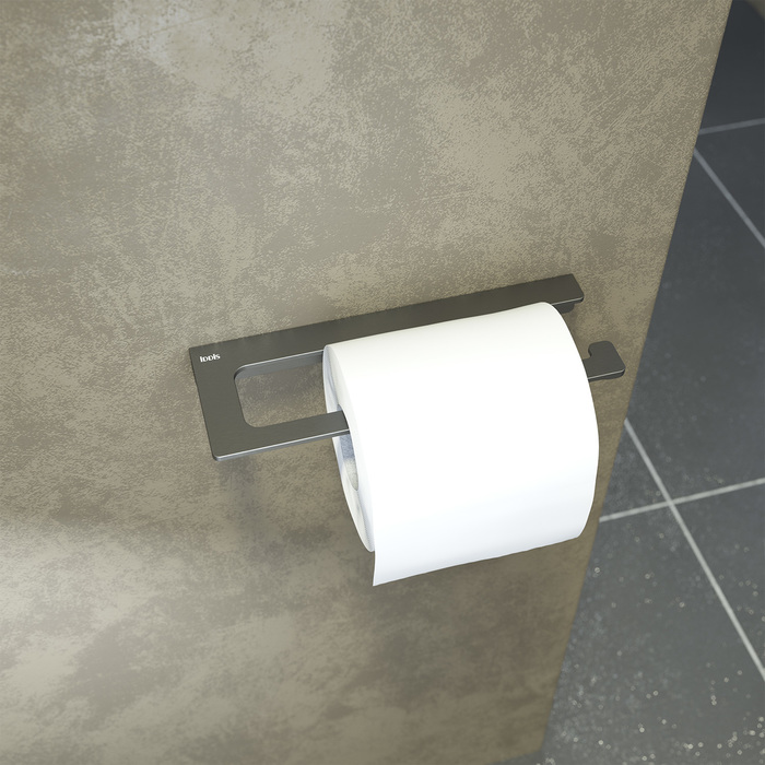 Держатель для туалетной бумаги IDDIS Slide без крышки, сплав металлов, графит  SLIGM00i43 - 1