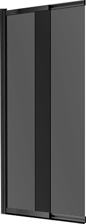Шторка на ванну Vincea VSB-1E100CGB 100 см, профиль чёрный, стекло тонированное - 2