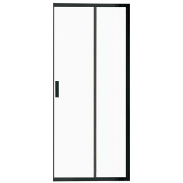 Душевая дверь Vincea Garda 90 черная стекло прозрачное VHC-1G900CLB - 0