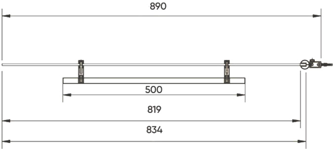 Шторка на ванну Veconi Palau PL79B-90-01-C4 90 см, профиль черный - 3