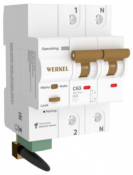 Автоматический выключатель 2P с Wi-Fi Werkel  W1002P6301 - 0