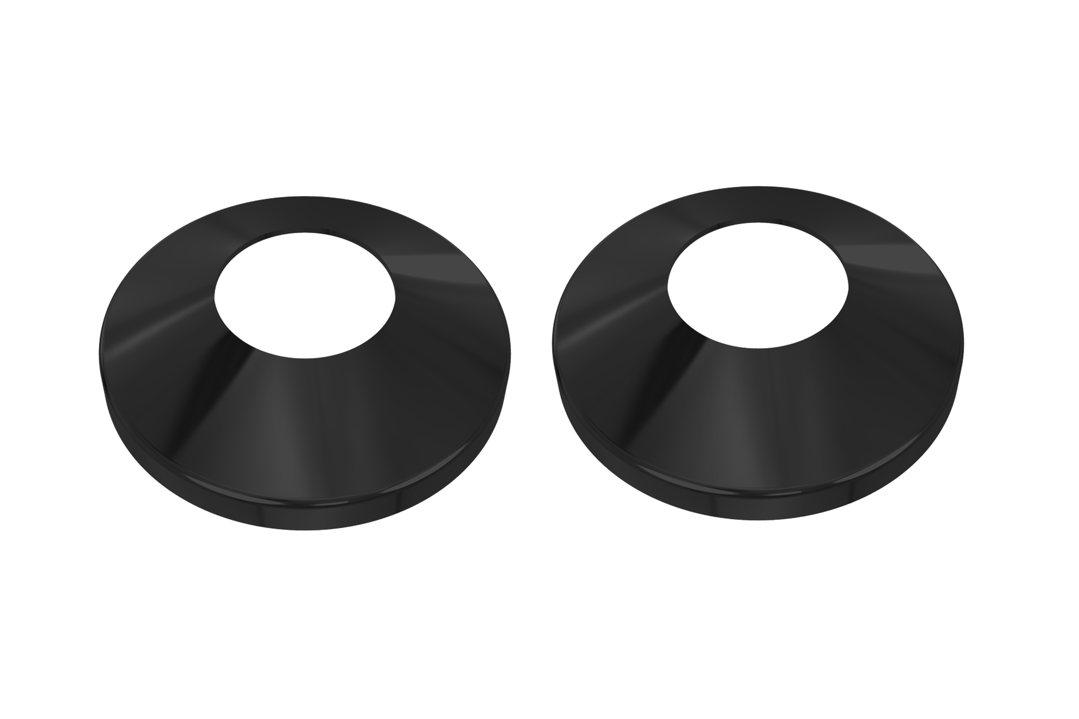 Комплект 2шт.: вентиль круглый г/ш 3/4х1/2, эксцентрик 3/4х1/2, отражатель 3/4, цвет черный муар AQ 1020BL - 2