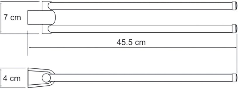 Полотенцедержатель двойной Wasserkraft Berkel 45.5 хром K-6831 - 2