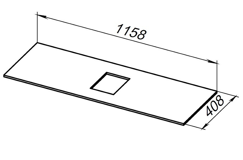 Столешница под раковину Allen Brau Priority 120 серая структура 1.31012.G-S - 3