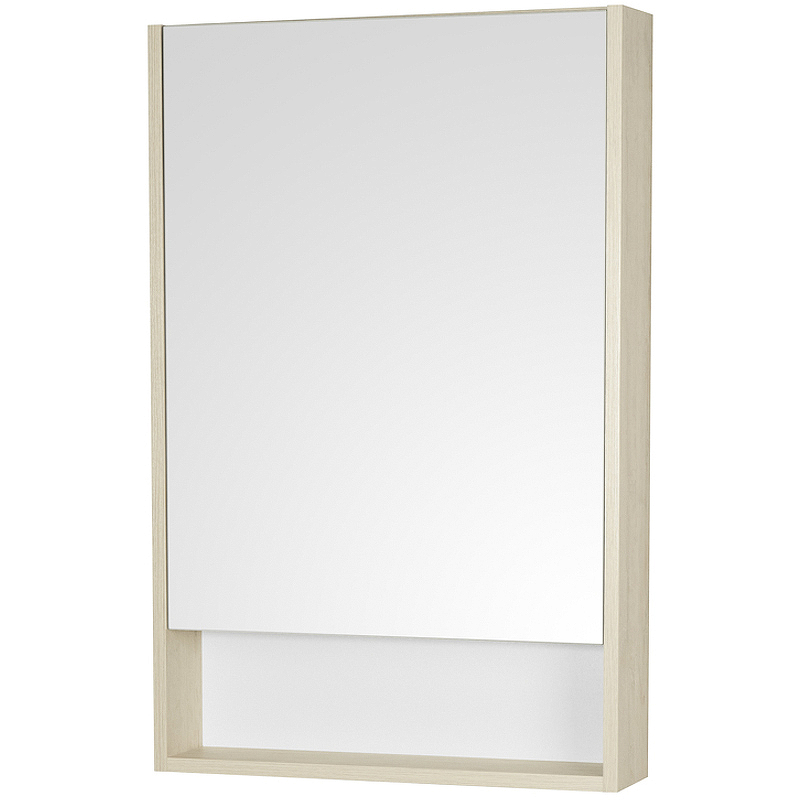 Зеркало-шкаф Aquaton Сканди 55 белый - светлое дерево 1A252102SDB20 - 0