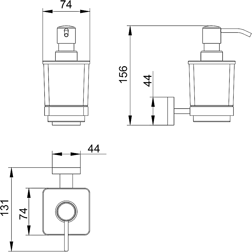 Дозатор для жидкого мыла Timo  (10039/00 chrome) - 1