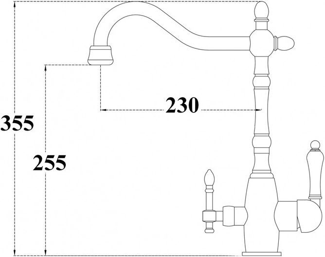 Смеситель Zorg ZR 312 YF-33-black для кухонной мойки - 1