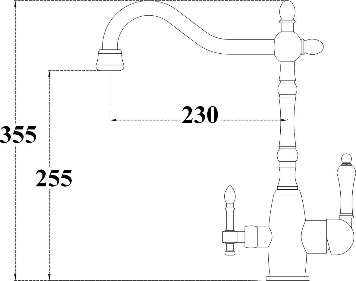Смеситель Zorg Sanitary ZR 312 YF-33 для кухонной мойки - 1