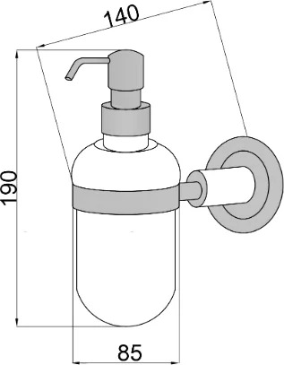 Дозатор для жидкого мыла настенный Boheme Murano бронза 10912-W-BR - 1