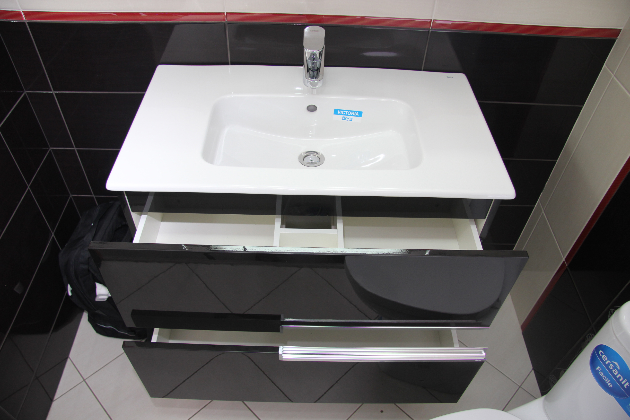 Мебель для ванной Roca Victoria Nord Black Edition 80 черная - 3