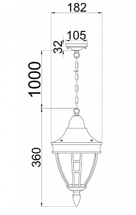 Уличный подвесной светильник Maytoni Novara O027PL-01B - 1
