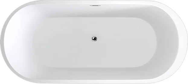 Акриловая ванна Black&White Swan 170х80 черно-белая 109SBBL - 1