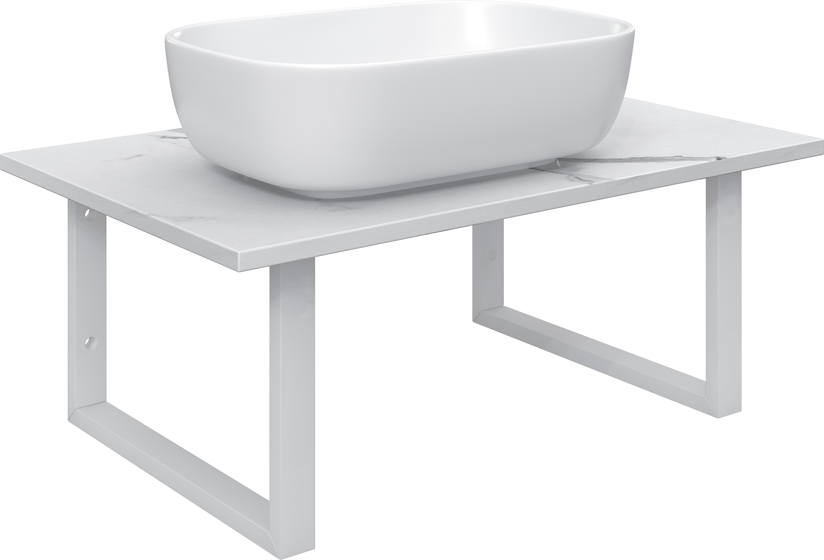 Мебель для ванной DIWO Элиста 80 белый мрамор, с раковиной Moduo 50 Square 555084 - 4