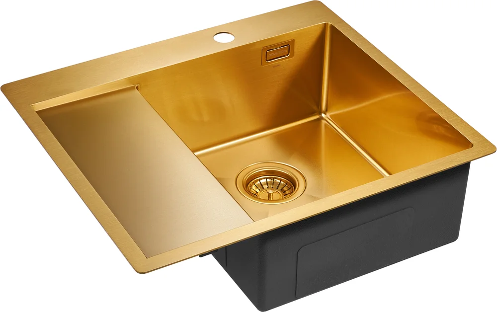Мойка кухонная Paulmark Alster 59 R брашированное золото PM825951-BGR - 1