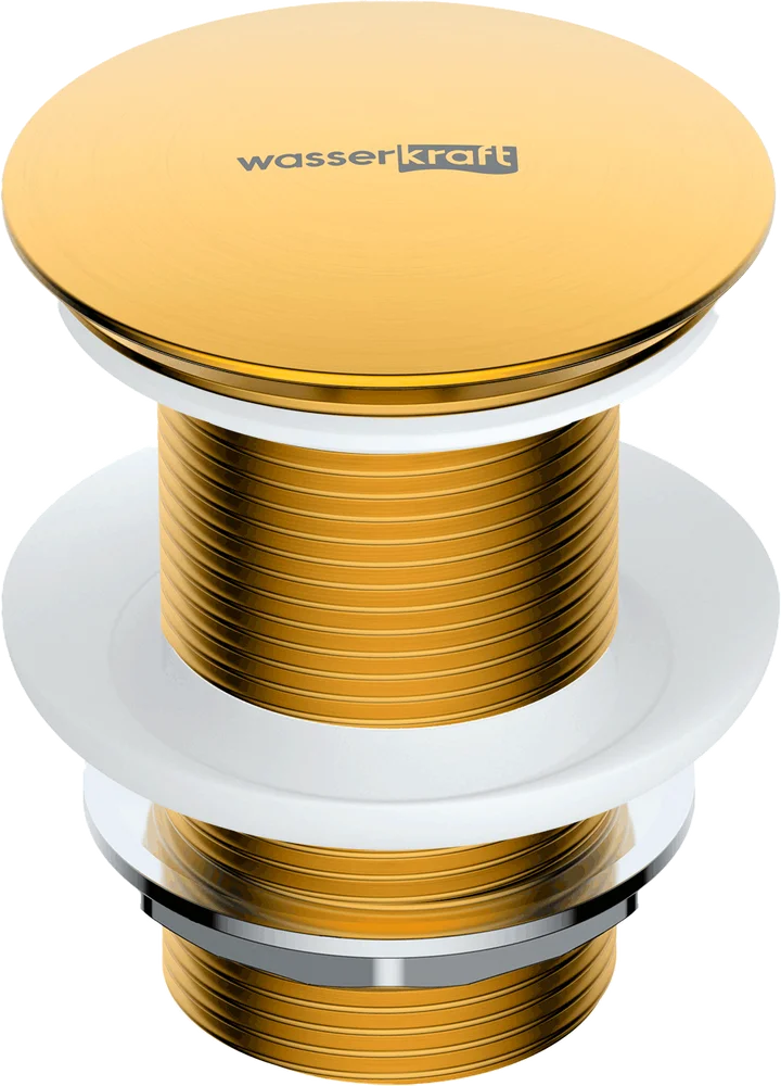 Донный клапан для раковины Wasserkraft золото матовый A247 - 0
