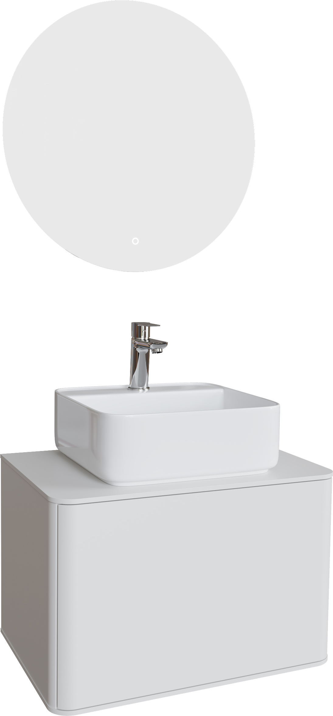 Мебель для ванной STWORKI Ноттвиль 60 белая, без выреза под смеситель 444524 - 6