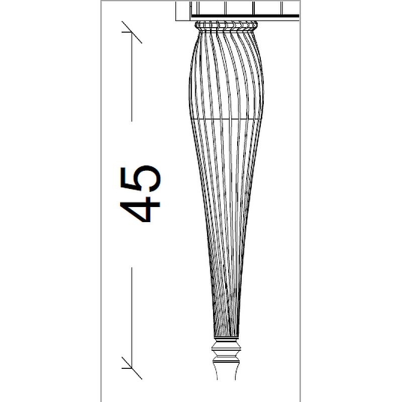 Ножки для тумбы Boheme Armadi Art Vallessi Avangarde Spirale 45 черный 848-B-45 - 4