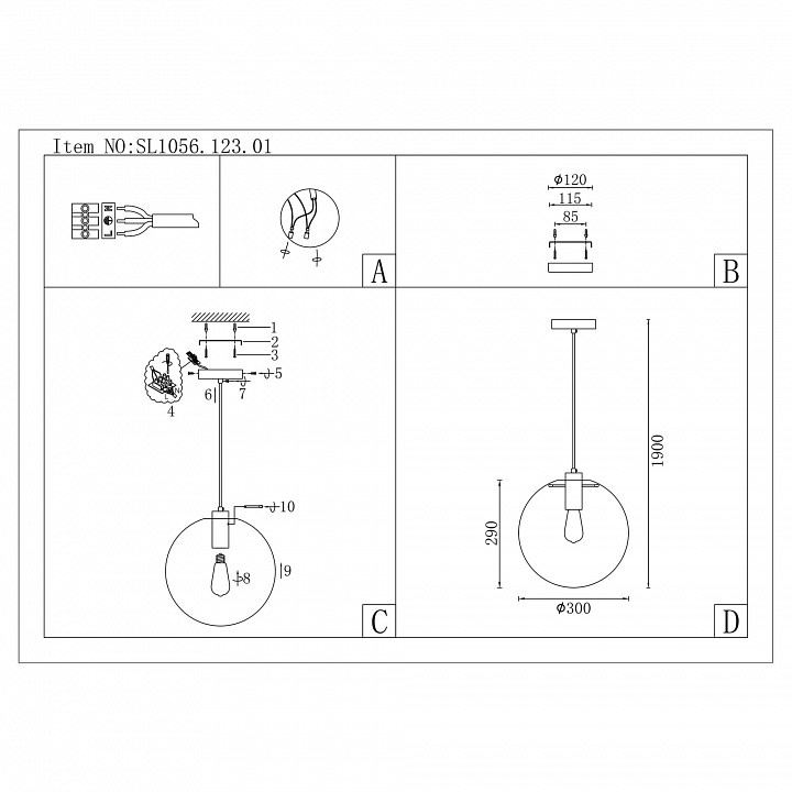 Подвесной светильник ST-Luce Noor SL1056.123.01 - 5