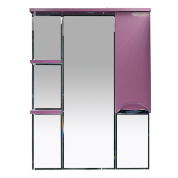 Зеркало-шкаф Misty Жасмин 74х100 розовый П-Жас02075-122СвП - 0