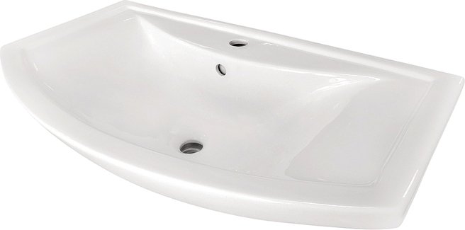 Мебель для ванной Misty Лаванда 80 белая эмаль, прямая - 3