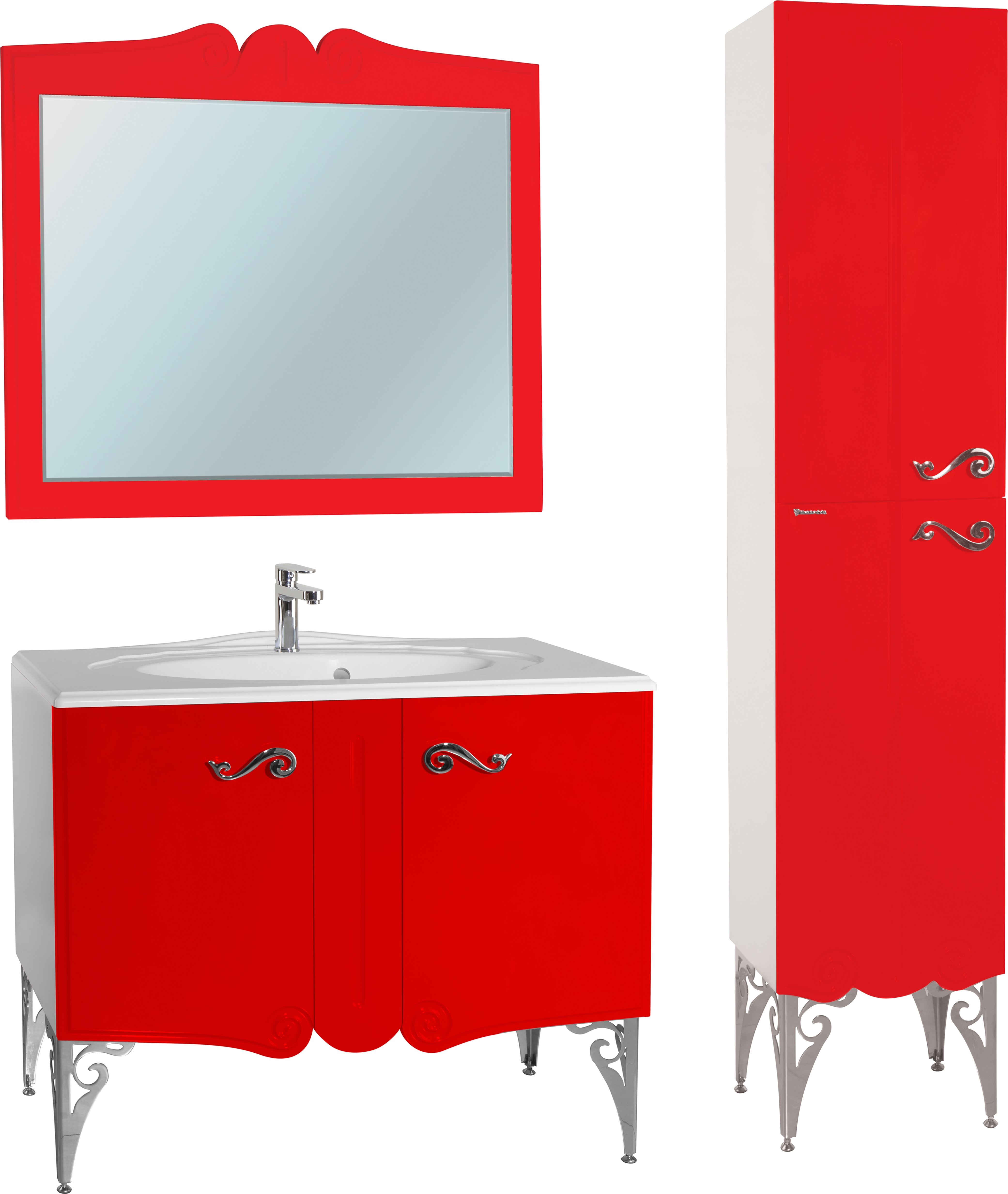 Мебель для ванной Bellezza Эстель 100 красная - 3
