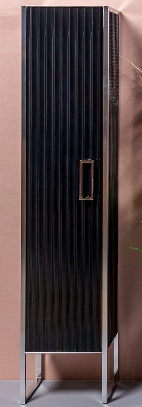 Шкаф-пенал Armadi Art Monaco L черный глянец - хром 868-BCR-L - 0