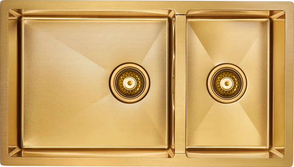Мойка кухонная Paulmark Osser 78 брашированное золото PM527844-BG - 0