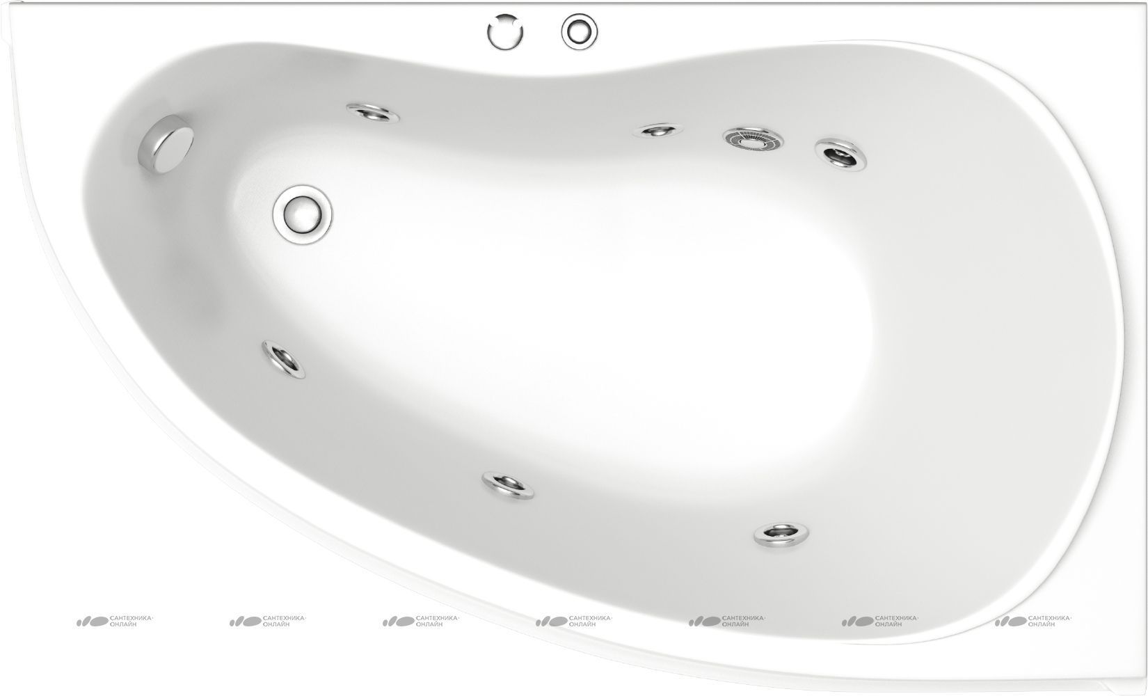 Акриловая ванна Bas Алегра 150 см R с г/м ВГ00007 - 0
