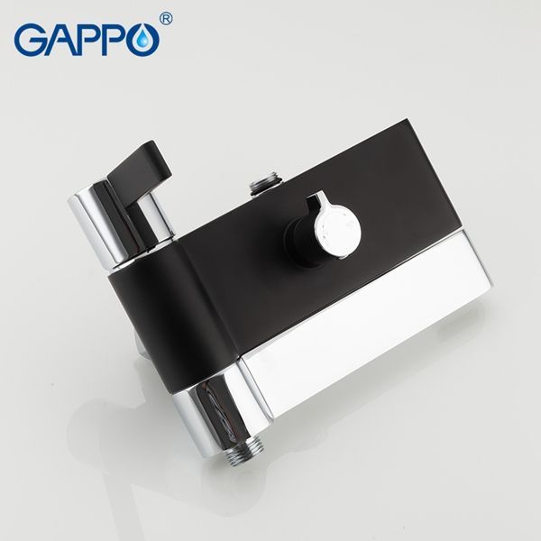 Душевая система Gappo, излив является переключателем на лейку черный/хром G2481 - 4
