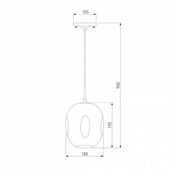 Подвесной светильник Eurosvet Mill 50195/1 жемчуг черный - 1