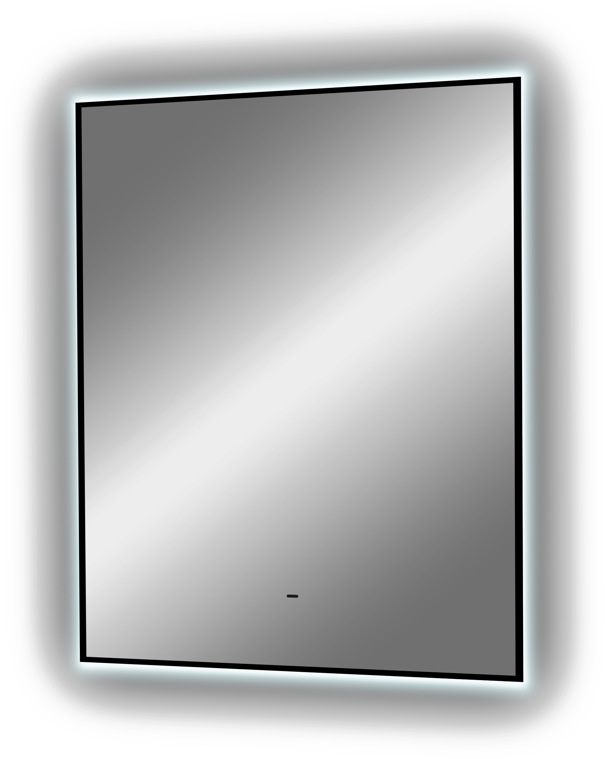 Зеркало DIWO Элиста 60 черное, с подсветкой, прямоугольное, инфракрасный выключатель, настенное ЗЛП1735 - 9