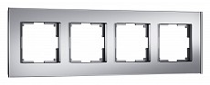 Рамка на 4 поста Werkel Senso серебряный soft-touch W0043106 - 1