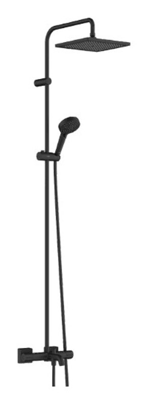 Душевая стойка Hansgrohe Vernis Shape Showerpipe 240 1jet с термостатом черный матовый 26900670 - 0