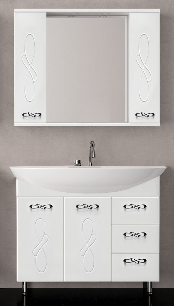 Зеркало-шкаф Style Line Венеция 90/С белый ЛС-00000264 - 1