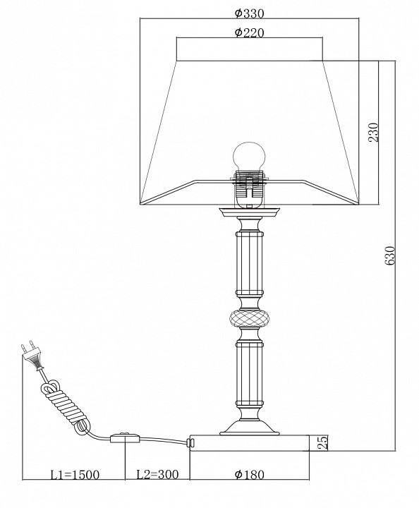 Настольная лампа Maytoni Riverside MOD018TL-01CH - 4