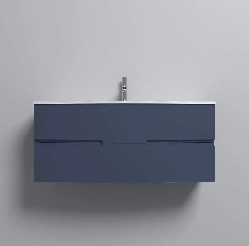 EB1890RU-G98 Nona  Мебель с интегрированными ручками, глянцевый темно-синий, 120 см, 2 ящика - 2