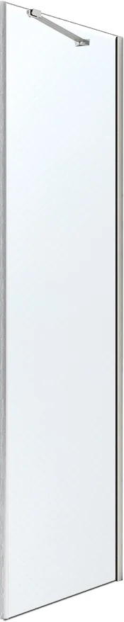 Боковая стенка Vincea Extra 80х200 черная стекло прозрачное VSG-1E800CL - 0