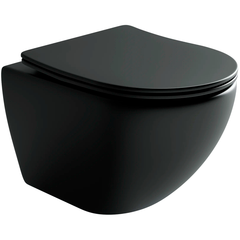 Комплект унитаза с инсталляцией Ceramica Nova Metropol черный с сиденьем микролифт и кнопкой хром матовый CN4002MB_1002M_1000 - 1