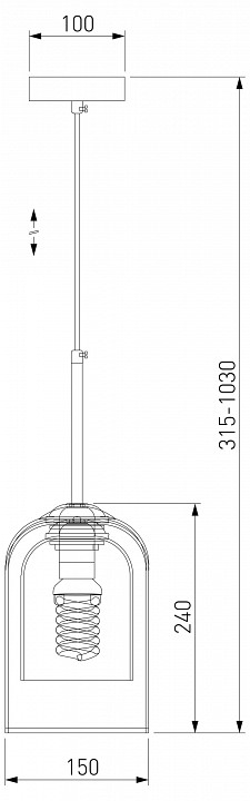 Подвесной светильник Eurosvet Ennio 50228/1 янтарный - 3